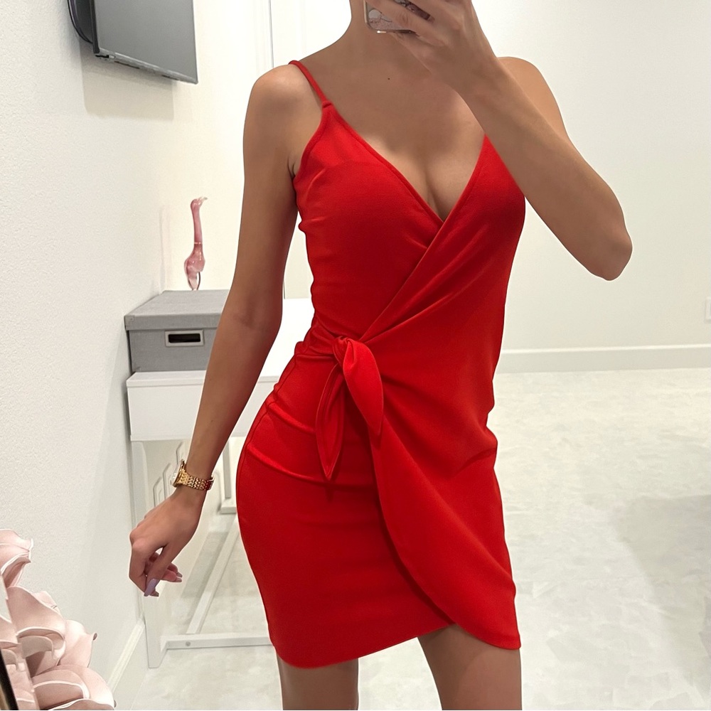 Red mini dress H&M 0 XS